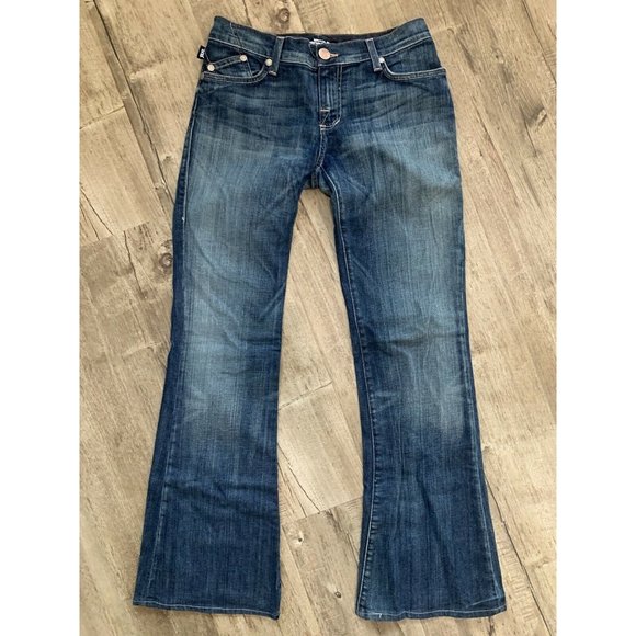 Rock & Republic Roth Rthva Jeans Low Flare Blue Size 28 Cut 000291 - Picture 1 of 12